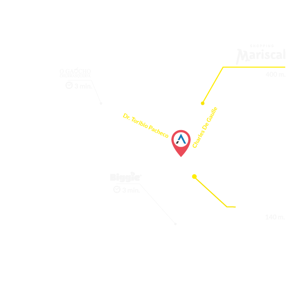 Mapa de ubicación de Altea de Gaulle en Villa Morra, Asunción